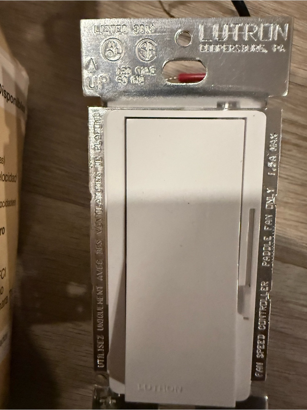Claro White Fan-Speed Control Switch - Picture 2 of 10